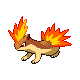 #156 Quilava sprite Oro HeartGold / Plata SoulSilver Shiny