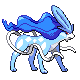 #245 Suicune sprite Oro HeartGold / Plata SoulSilver Shiny
