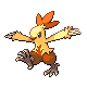 #256 Combusken sprite Oro HeartGold / Plata SoulSilver Shiny