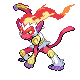 #392 Infernape sprite Oro HeartGold / Plata SoulSilver Shiny