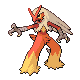 #257 Blaziken sprite Platino
