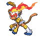#392 Infernape sprite Platino