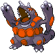 #464 Rhyperior sprite Platino