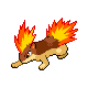 #156 Quilava sprite Platino Shiny