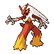 #257 Blaziken sprite Platino Shiny