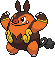 #499 Pignite sprite Frontal