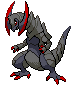 #612 Haxorus sprite Frontal Shiny