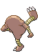#106 Hitmonlee sprite Posterior