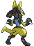 #448 Lucario sprite Posterior Shiny